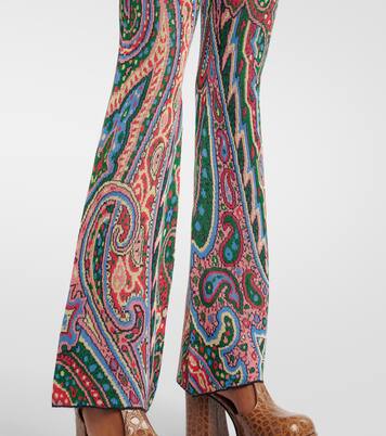 Knitted paisley jacquard flared pants | Etro