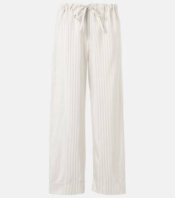 Pantalon ample Yayah rayé en soie | The Row