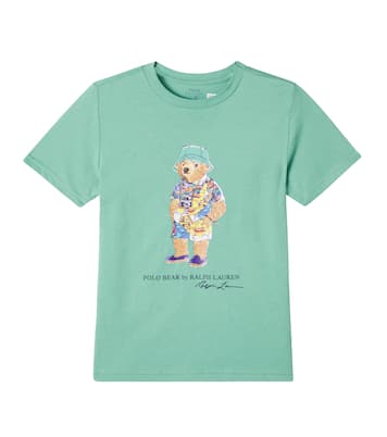 T-shirt in jersey di cotone con stampa | Polo Ralph Lauren Kids