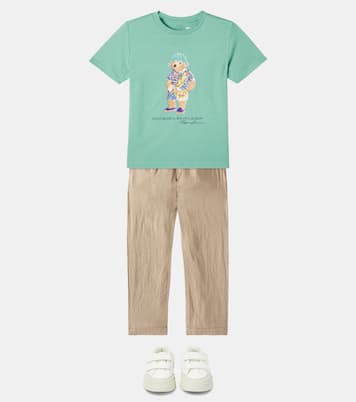T-shirt in jersey di cotone con stampa | Polo Ralph Lauren Kids