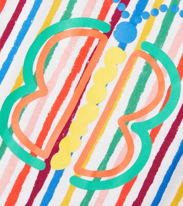 Baby ruffled striped cotton playsuit | Fábula