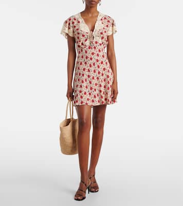 Bedrucktes Minikleid Lacie mit Spitze | Rixo