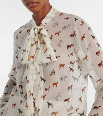 Shildon tie-neck silk blouse | Gabriela Hearst