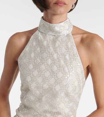 Embellished halterneck minidress | Rotate