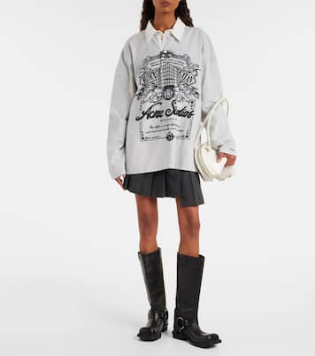 Sweat-shirt imprimé en coton à logo | Acne Studios