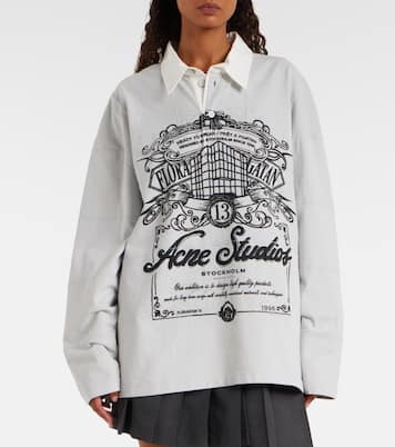Sweat-shirt imprimé en coton à logo | Acne Studios