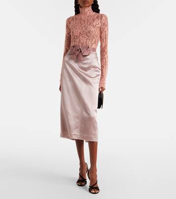 Midirock aus Satin | Valentino