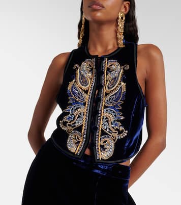 Paisley velvet vest | Etro