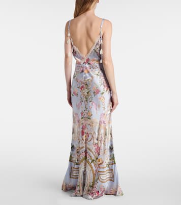 Robe longue Tile In Time en soie | Camilla