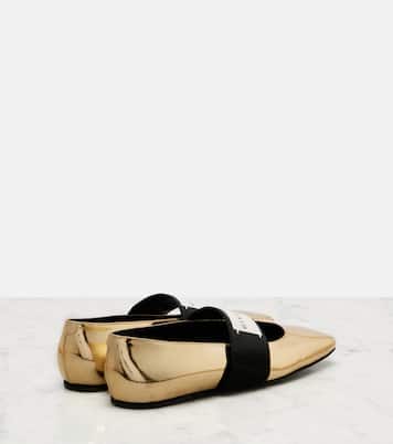 Sliced Square leather ballet flats | Givenchy