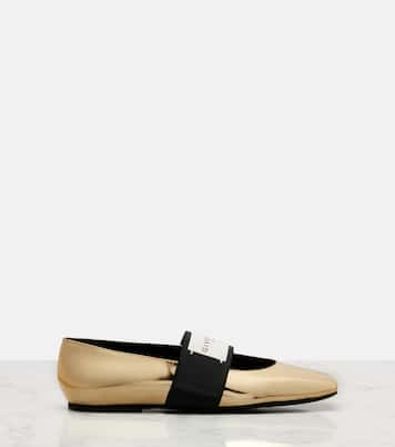 Sliced Square leather ballet flats | Givenchy