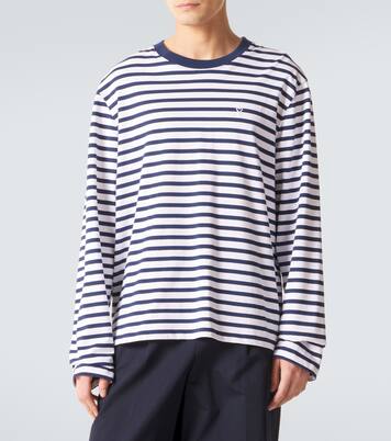 T-shirt rayé en coton | Ami Paris