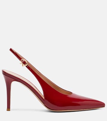 Robbie 85 patent leather slingback pumps | Gianvito Rossi