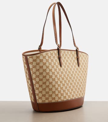 GG Large raffia-effect tote bag | Gucci