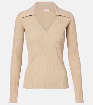Chelia ribbed-knit polo sweater | Joseph