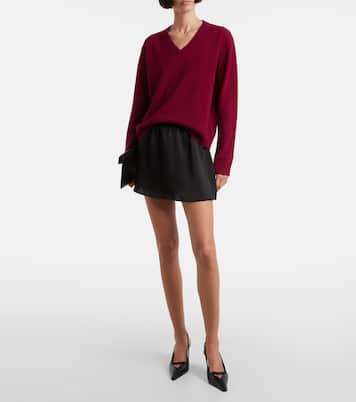 Barb satin miniskirt | Leset