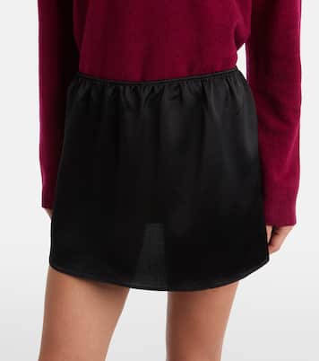 Barb satin miniskirt | Leset
