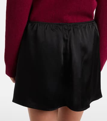 Barb satin miniskirt | Leset