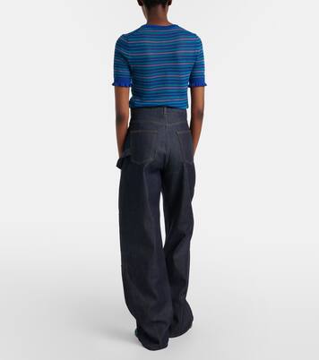 Embroidered high-rise straight jeans | JW Anderson