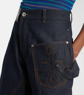 Embroidered high-rise straight jeans | JW Anderson