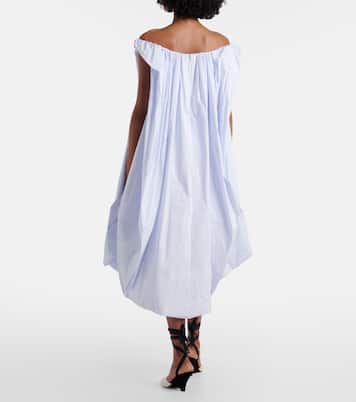 Lavande gathered striped midi dress | Jacquemus
