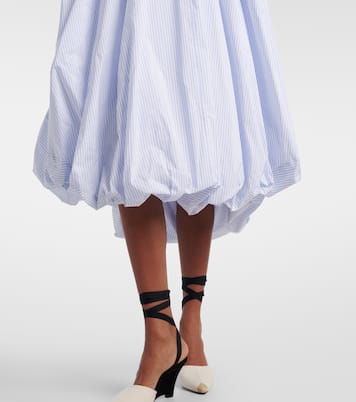 Lavande gathered striped midi dress | Jacquemus