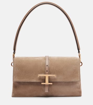 T Timeless Mini suede shoulder bag | Tod's