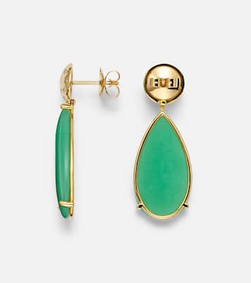 Boucles d'oreilles Imogen en or 18 ct, chrysoprase et diamants | Octavia Elizabeth