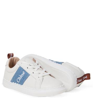 Zapatillas de piel con logo | Chloé Kids