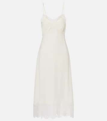 Slipdress aus Crêpe de Chine und Spitze | Simone Rocha