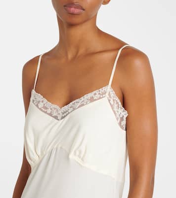 Slipdress aus Crêpe de Chine und Spitze | Simone Rocha