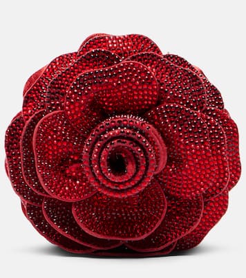 Soft Rose Belle crystal-embellished clutch | Judith Leiber Couture
