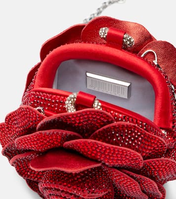 Soft Rose Belle crystal-embellished clutch | Judith Leiber Couture