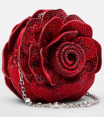 Soft Rose Belle crystal-embellished clutch | Judith Leiber Couture