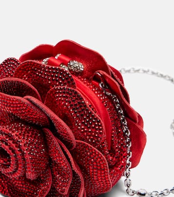 Soft Rose Belle crystal-embellished clutch | Judith Leiber Couture