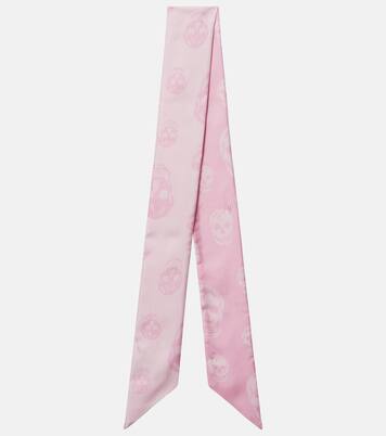 Skull silk twill scarf | McQueen