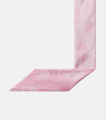 Skull silk twill scarf | McQueen