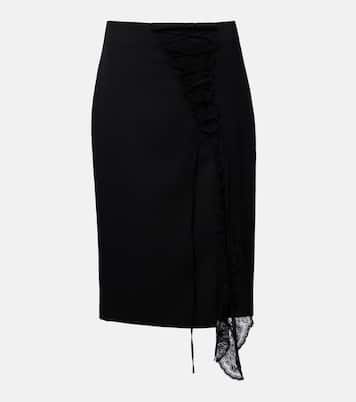 Falda tubo con encaje  | McQueen