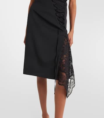 Falda tubo con encaje  | McQueen