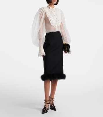 Sheer silk organza blouse | Valentino