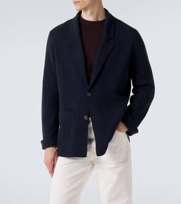 Cashmere blazer with amethyst | God's True Cashmere