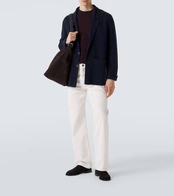 Cashmere blazer with amethyst | God's True Cashmere
