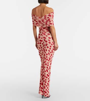 Vestido largo de malla estampado | Stella McCartney