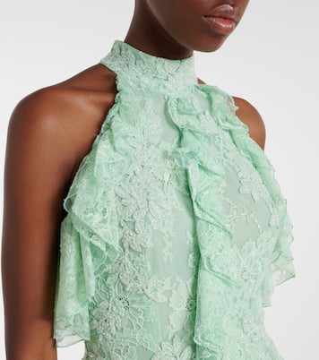 Verzierte Robe aus Spitze | Costarellos