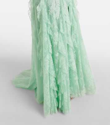 Verzierte Robe aus Spitze | Costarellos