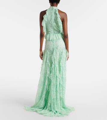 Verzierte Robe aus Spitze | Costarellos