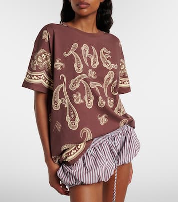 T-shirt oversize en coton à imprimé | The Attico