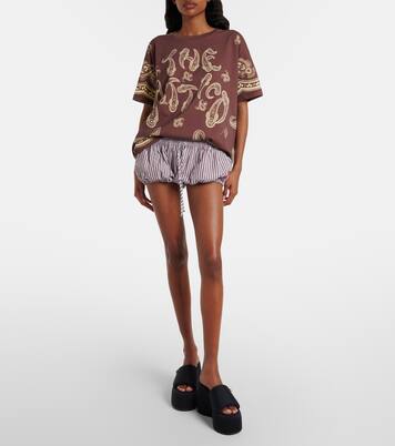 T-shirt oversize en coton à imprimé | The Attico