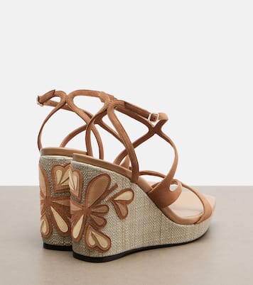 Ayla leather espadrille wedges | Jimmy Choo