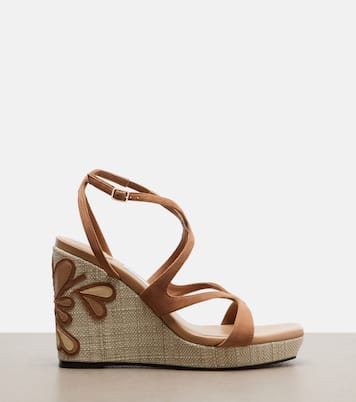 Ayla leather espadrille wedges | Jimmy Choo
